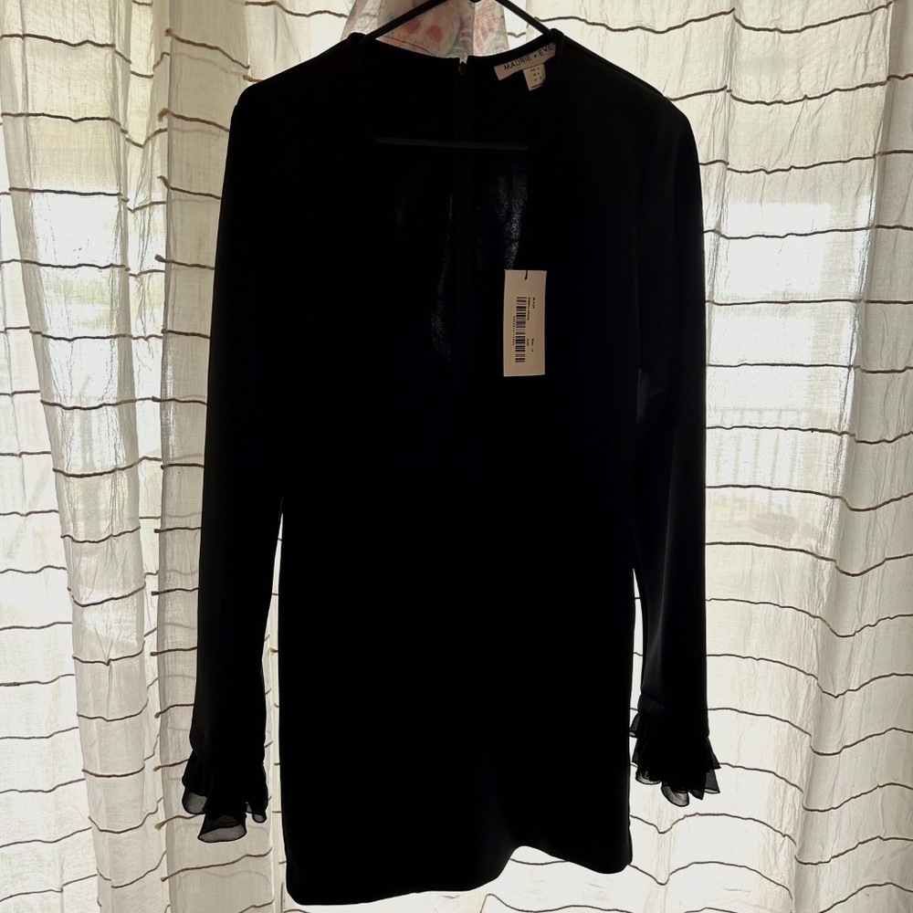 Maurie & Eve Simera Deep V-Neck Black Dress
